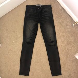 Black American Eagle midi/high rise jeggings